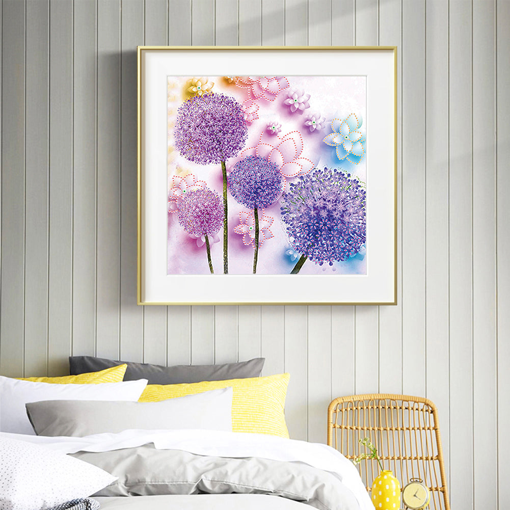 Dandelion - Special Shaped Drill Diamond Paintng 30*30CM