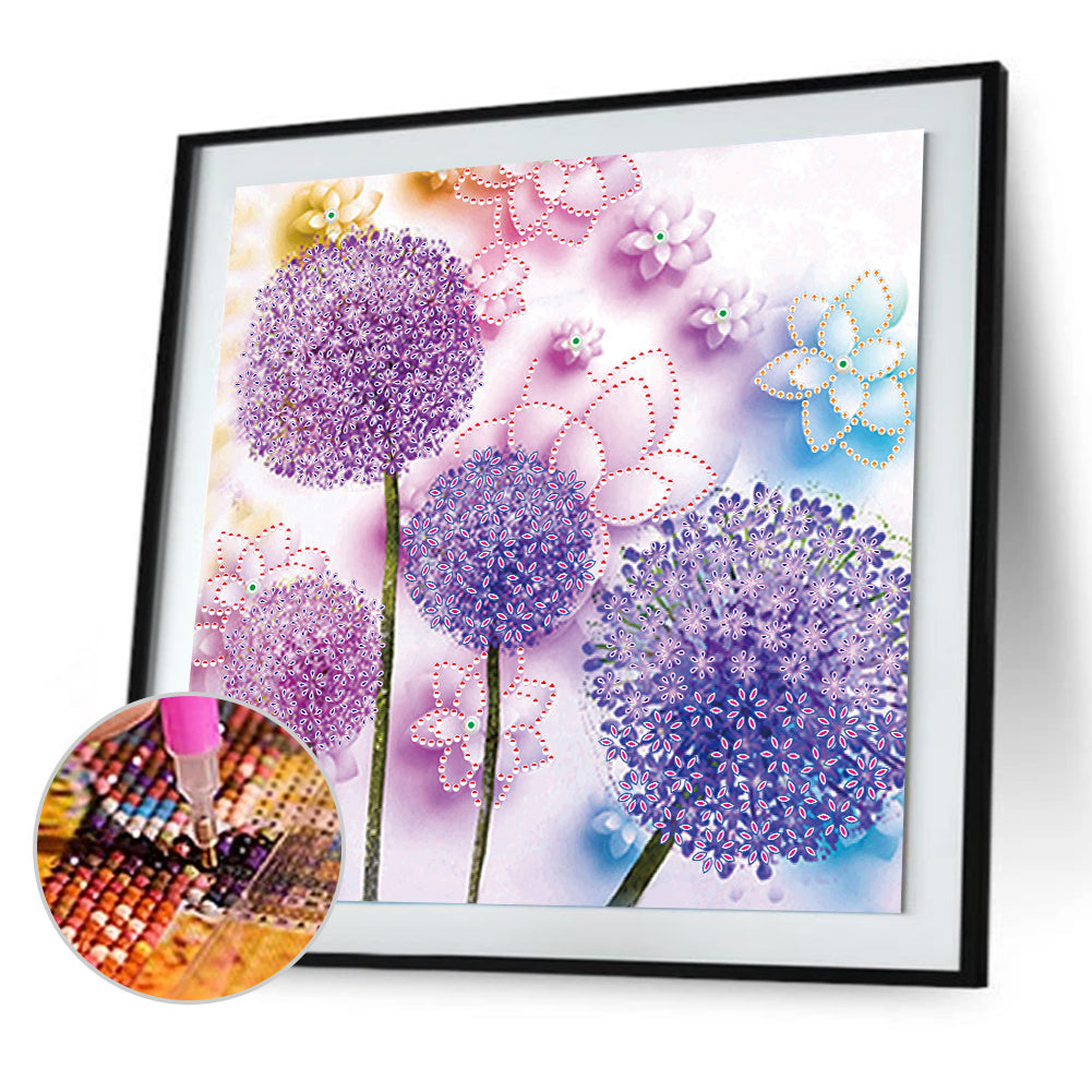 Dandelion - Special Shaped Drill Diamond Paintng 30*30CM