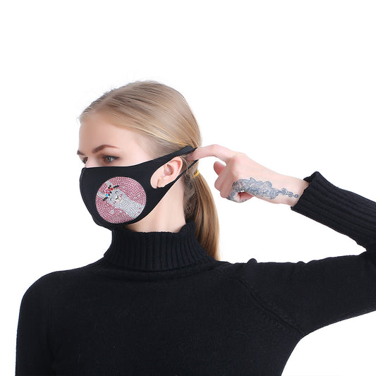 DIY Diamond Painting Face Mask Kit Craft Dustproof Decorative Face Cover