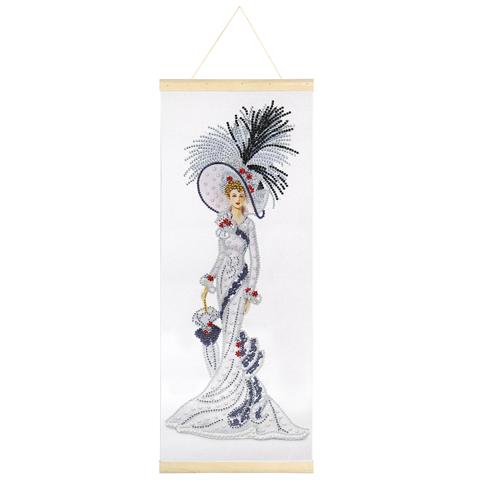 Lady - Special Shaped Drill Diamond Paintng 20*50CM