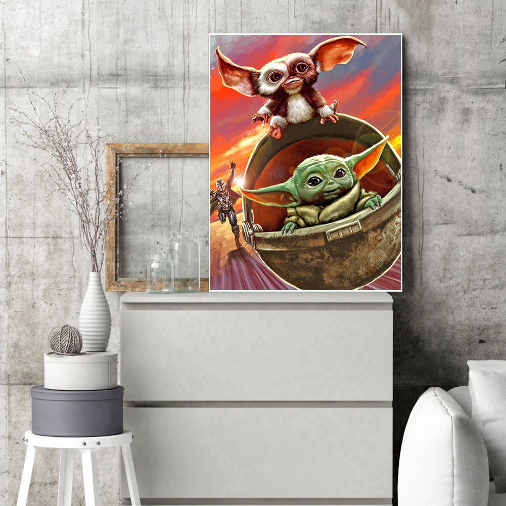 Cartoon Yoda - Full Round Drill Diamond Painting 30*40CM