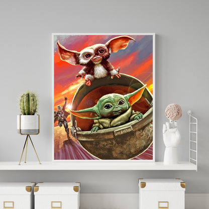Cartoon Yoda - Full Round Drill Diamond Painting 30*40CM