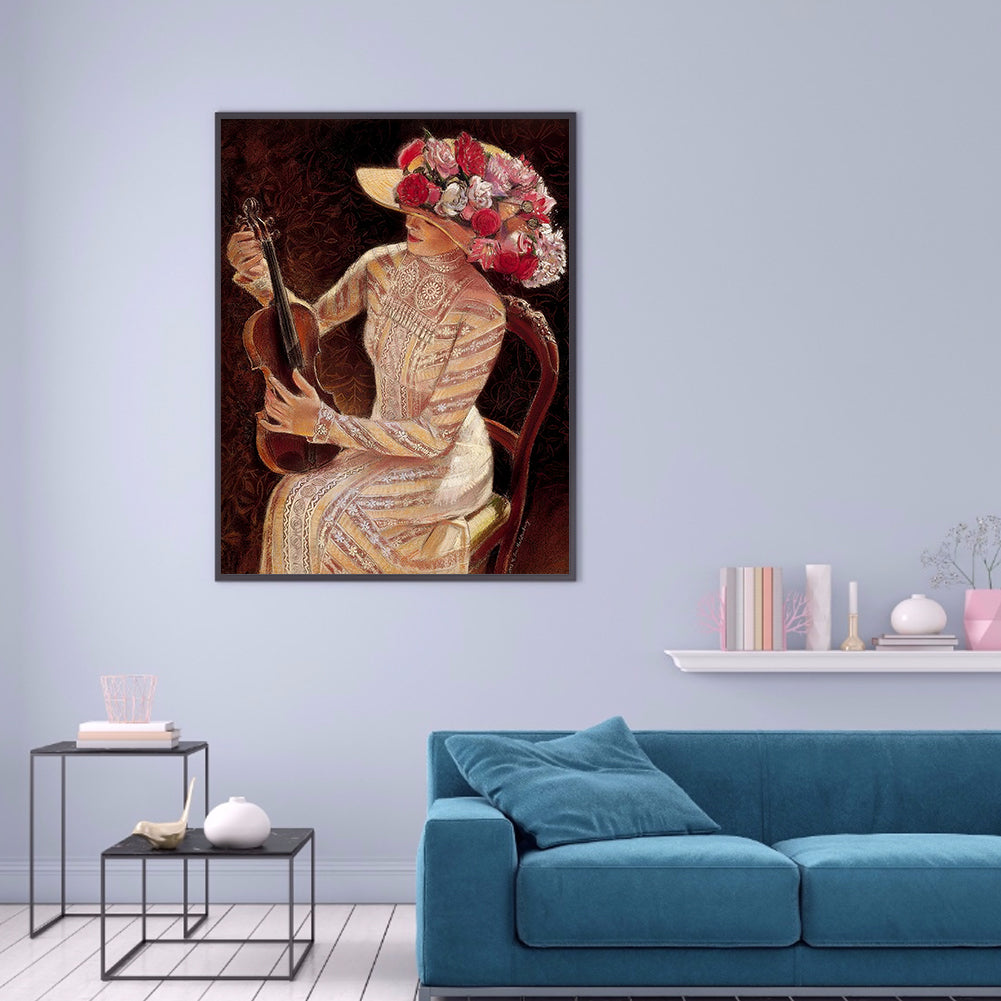 Lady Bowler - Special Shaped Drill Diamond Paintng 30*40CM