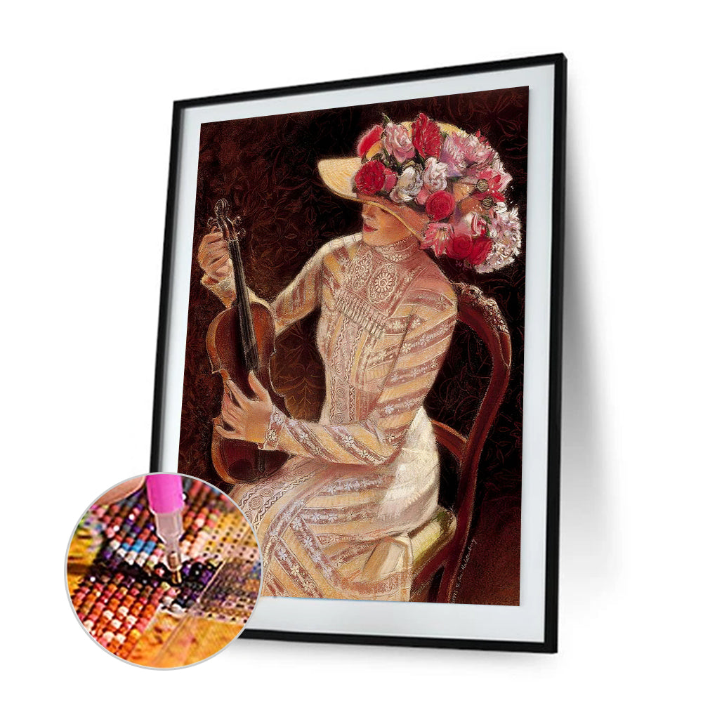 Lady Bowler - Special Shaped Drill Diamond Paintng 30*40CM