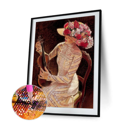 Lady Bowler - Special Shaped Drill Diamond Paintng 30*40CM