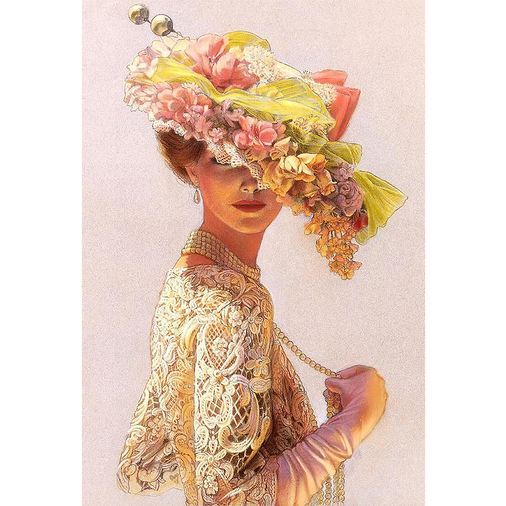 Lady Bowler - Special Shaped Drill Diamond Paintng 30*40CM
