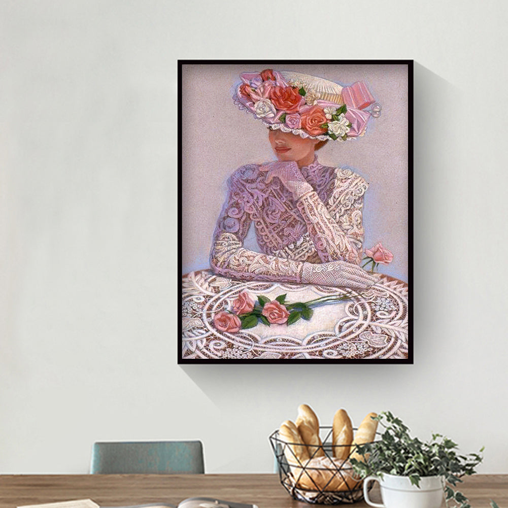 Lady Bowler - Special Shaped Drill Diamond Paintng 30*40CM