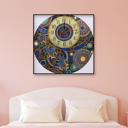 DIY Part Special Shaped Rhinestone Clock 5D Painting Kit (Mandala DZ568)