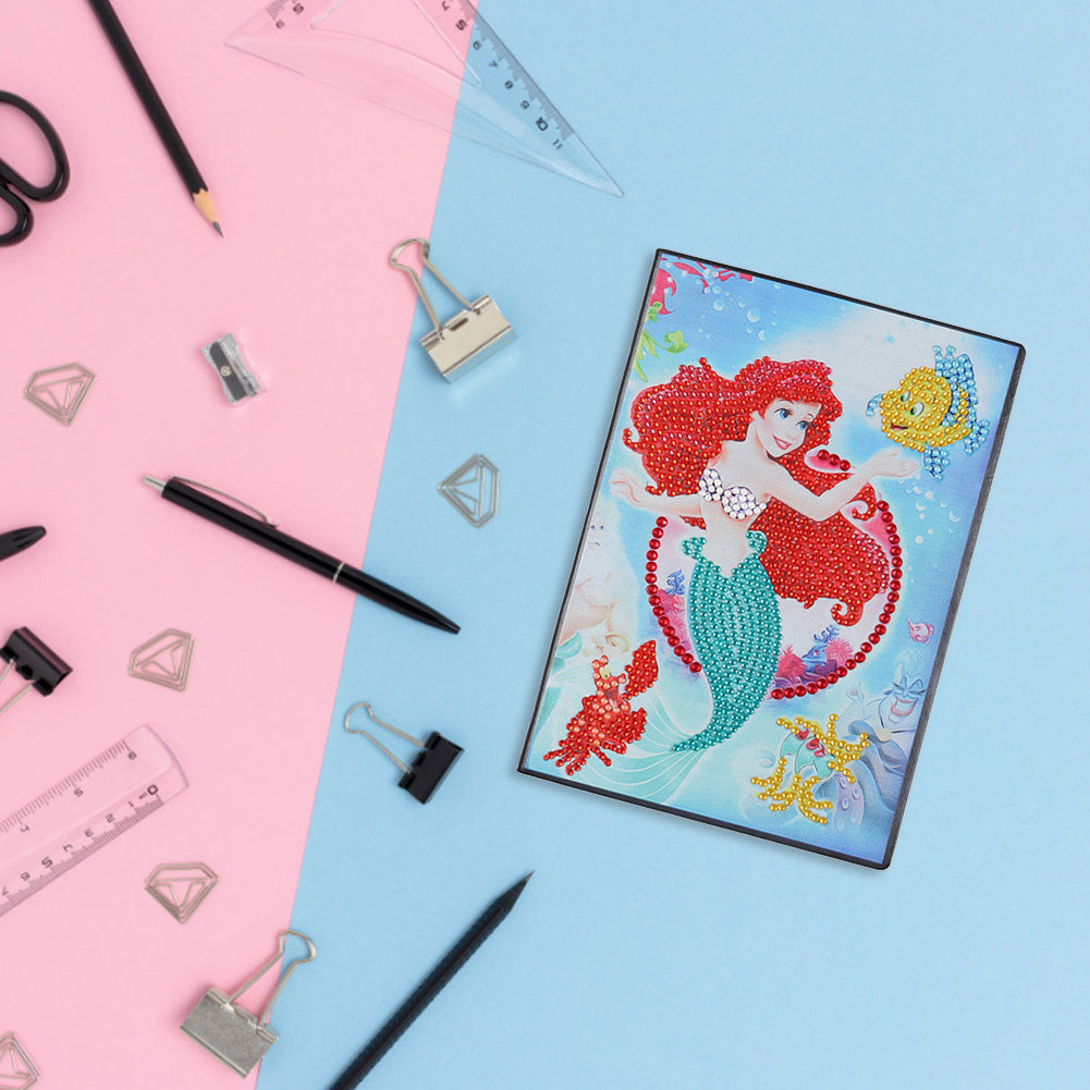 A5 5D Blank Notebooks DIY Part Drill Special Shape Rhinestone Diary Books