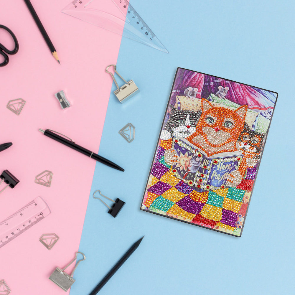 A5 5D Blank Notebooks DIY Part Drill Special Shape Rhinestone Diary Books
