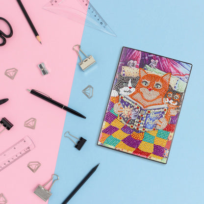 A5 5D Blank Notebooks DIY Part Drill Special Shape Rhinestone Diary Books
