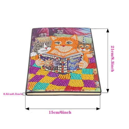 A5 5D Blank Notebooks DIY Part Drill Special Shape Rhinestone Diary Books