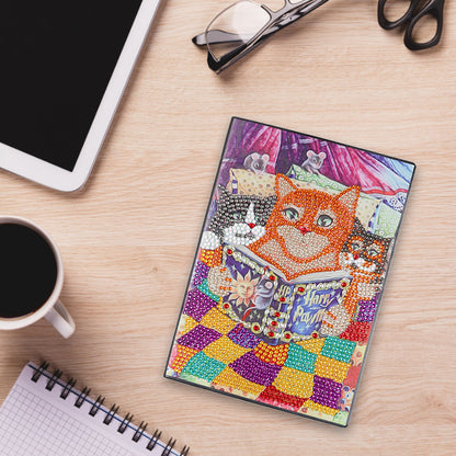 A5 5D Blank Notebooks DIY Part Drill Special Shape Rhinestone Diary Books