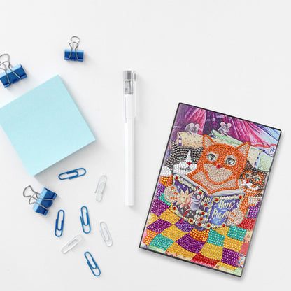 A5 5D Blank Notebooks DIY Part Drill Special Shape Rhinestone Diary Books