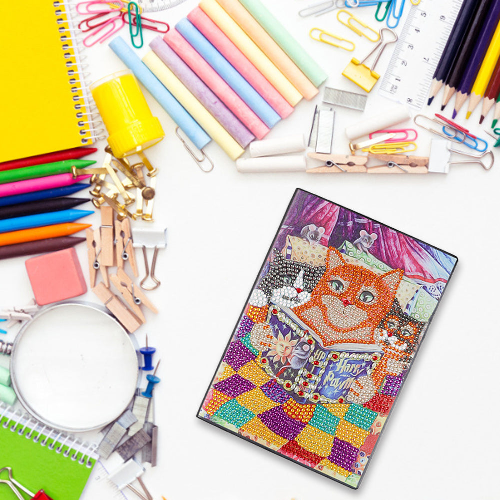 A5 5D Blank Notebooks DIY Part Drill Special Shape Rhinestone Diary Books