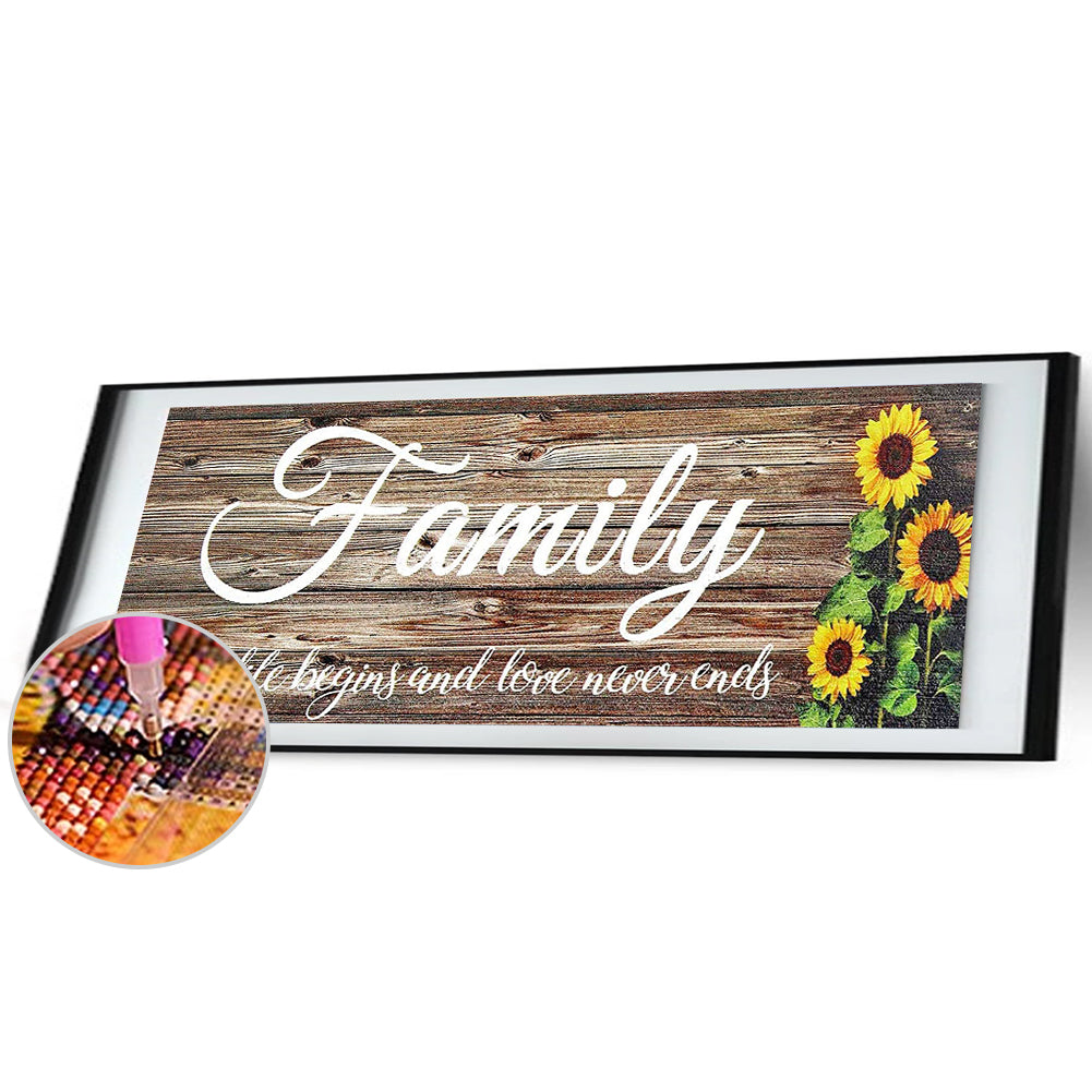 Star Sunflower - Full Round Drill Diamond Painting 90*30CM