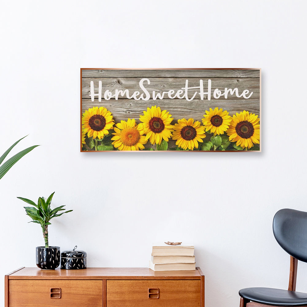 Sunflower - Full Round Drill Diamond Painting 85*40CM