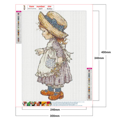 Cartoon Kid - Full Round Drill Diamond Painting 30*40CM