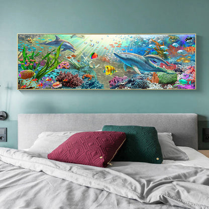 Seabed - 11CT Stamped Cross Stitch 90*30CM
