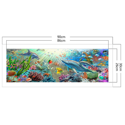 Seabed - 11CT Stamped Cross Stitch 90*30CM