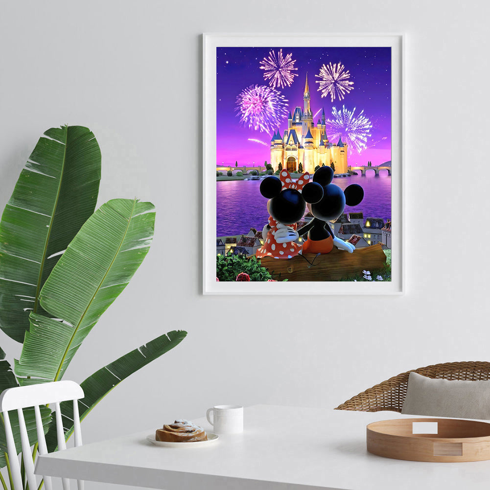 Cartoon Mouse - 11CT Stamped Cross Stitch 40*50CM
