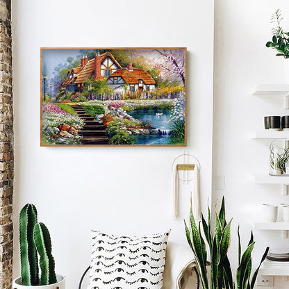 Cabin - 11CT Stamped Cross Stitch 36*46CM