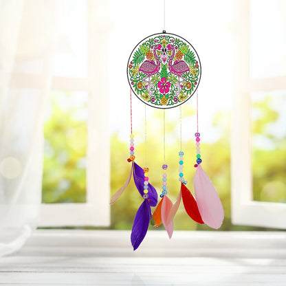 5D DIY Diamond Painting Acrylic Wind Chime Mosaic Kit Rhinestone Home Decor