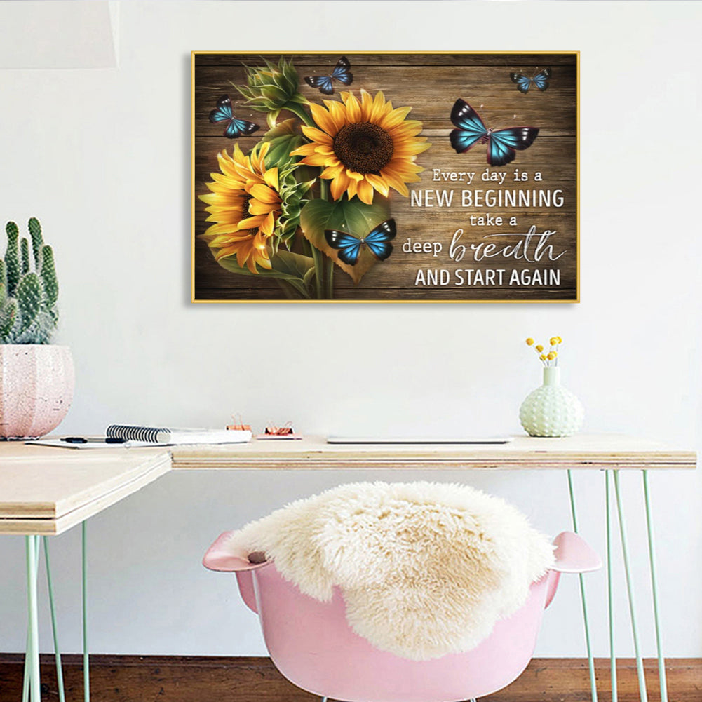 Flower - Full Round Drill Diamond Painting 50*40CM