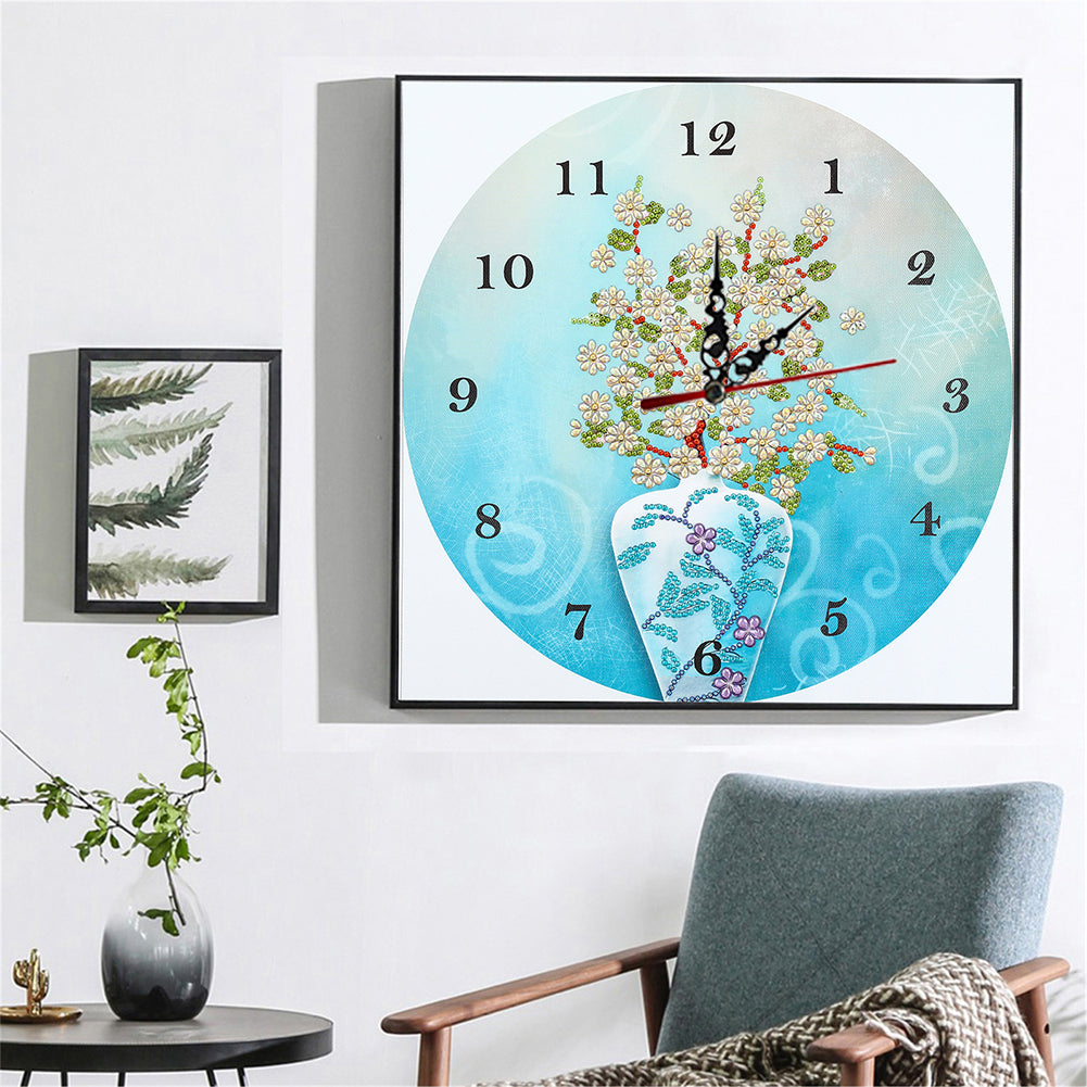 DIY Part Drill Special Shaped Diamond Clock 5D Mosaic Color Painting Kit