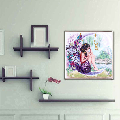 Wing Girl - Special Shaped Drill Diamond Painting 30*30CM