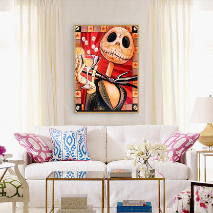 Skull - Full Round Drill Diamond Painting 30*40CM