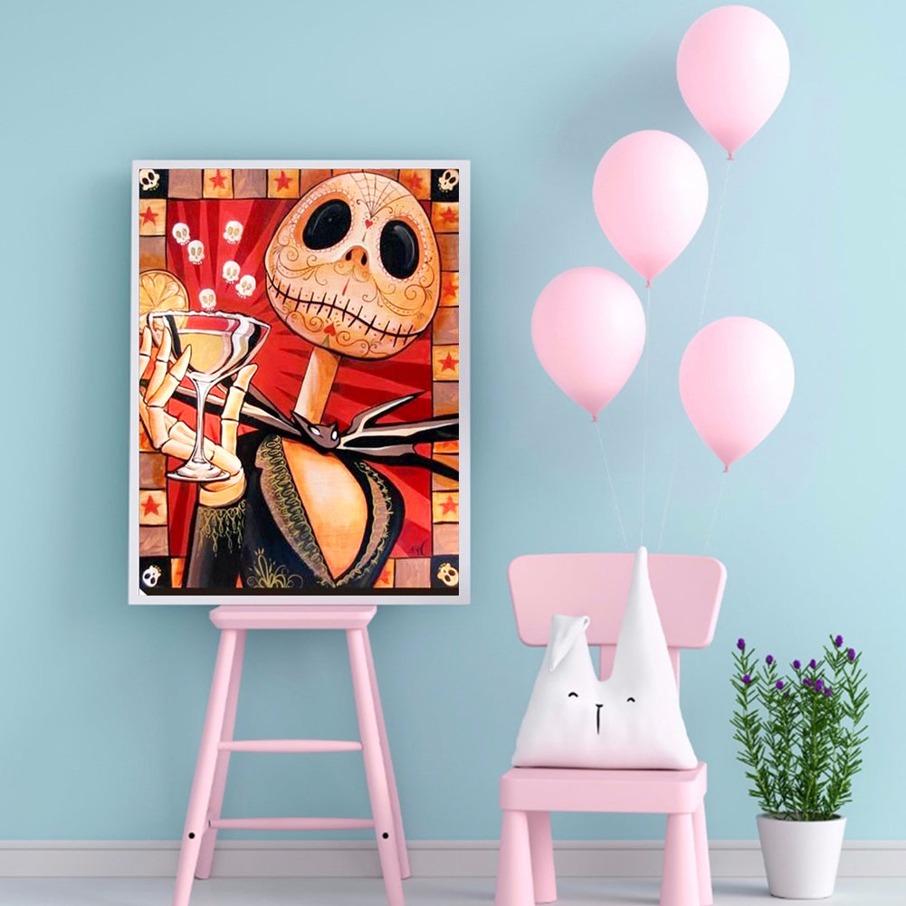 Skull - Full Round Drill Diamond Painting 30*40CM