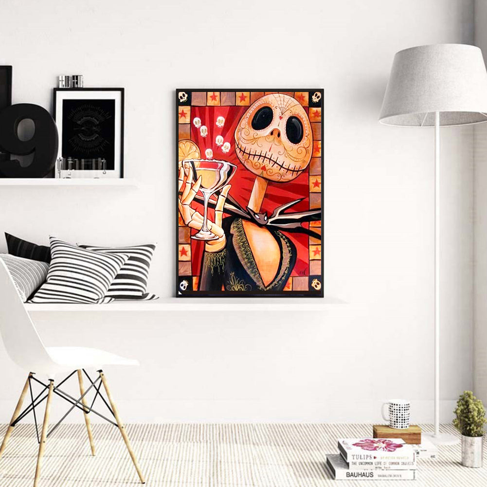 Skull - Full Round Drill Diamond Painting 30*40CM