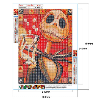 Skull - Full Round Drill Diamond Painting 30*40CM