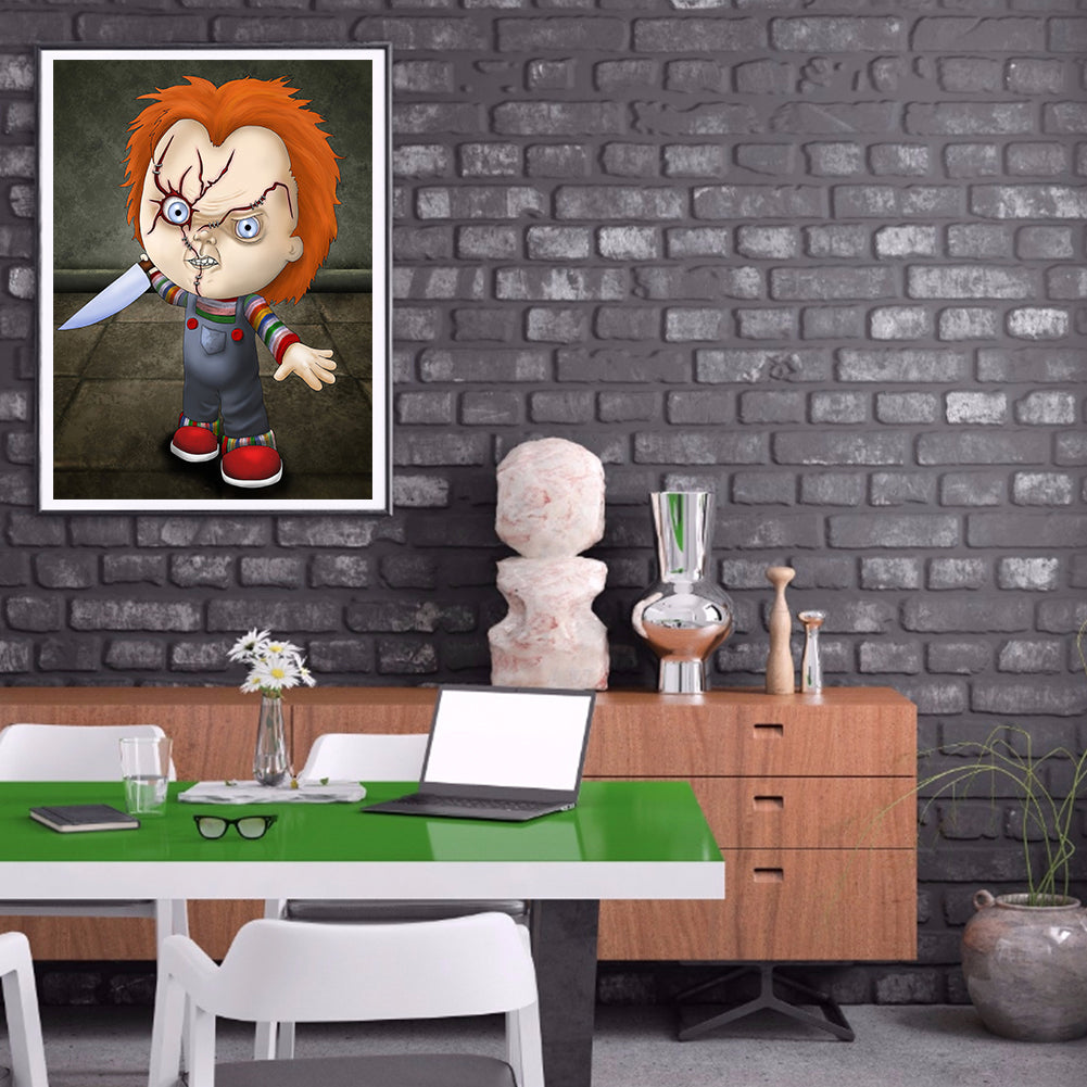Horror Doll - Full Round Drill Diamond Painting 30*40CM