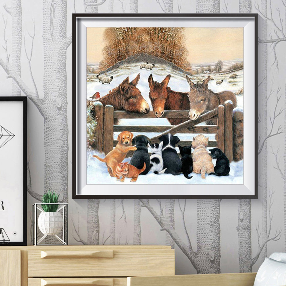 Donkey - Full Round Drill Diamond Painting 40*40CM