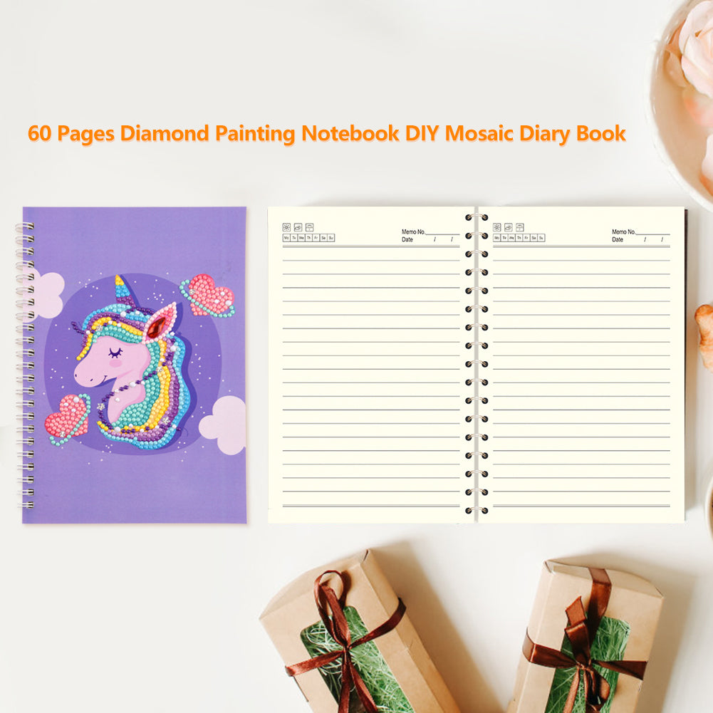 60 Pages Diamond Painting Notebook DIY 5D Rhinestone Drawing Diary Books