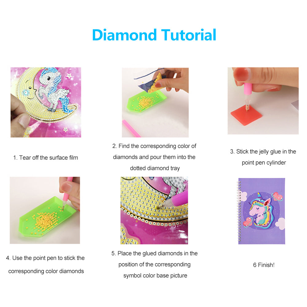 60 Pages Diamond Painting Notebook DIY 5D Rhinestone Drawing Diary Books