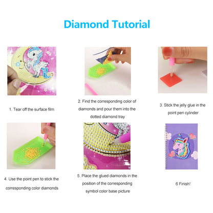 60 Pages Diamond Painting Notebook DIY 5D Rhinestone Drawing Diary Books