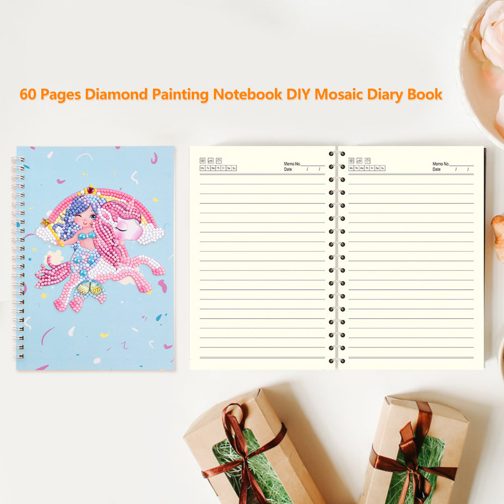 60 Pages Diamond Painting Notebook DIY 5D Rhinestone Drawing Diary Books