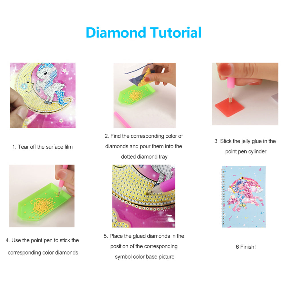 60 Pages Diamond Painting Notebook DIY 5D Rhinestone Drawing Diary Books