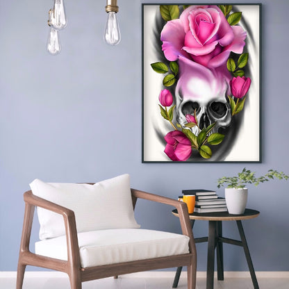 Skull - Full Round Drill Diamond Painting 30*40CM