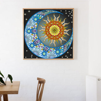 Sun Moon - Special Shaped Drill Diamond Painting 30*30CM