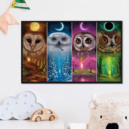 Color Owl - Full Square Drill Diamond Painting 80*45CM