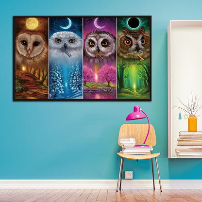 Color Owl - Full Square Drill Diamond Painting 80*45CM