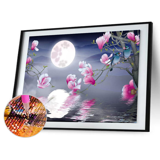 Magnolia Flower - Full Round Drill Diamond Painting 40*30CM
