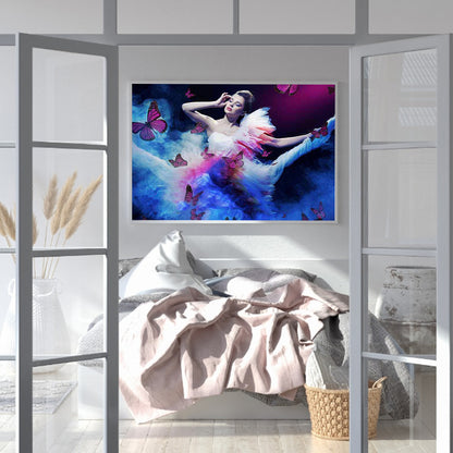 Butterfly Girl - Full Round Drill Diamond Painting 40*30CM