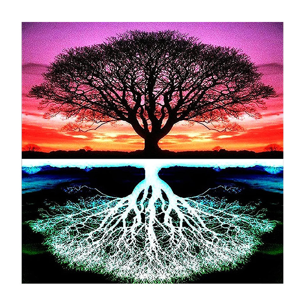 Tree - Full Round Drill Diamond Painting 40*40CM