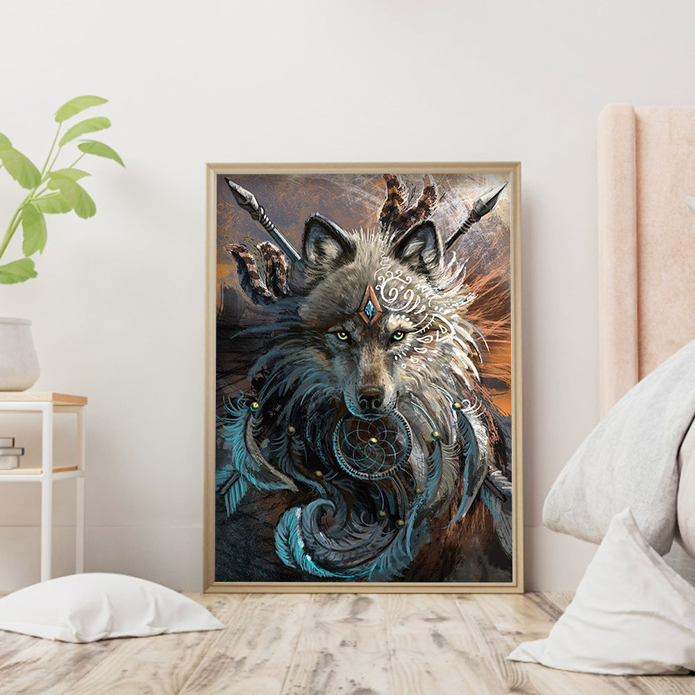 Wolf - Full Round Drill Diamond Painting 30*40CM