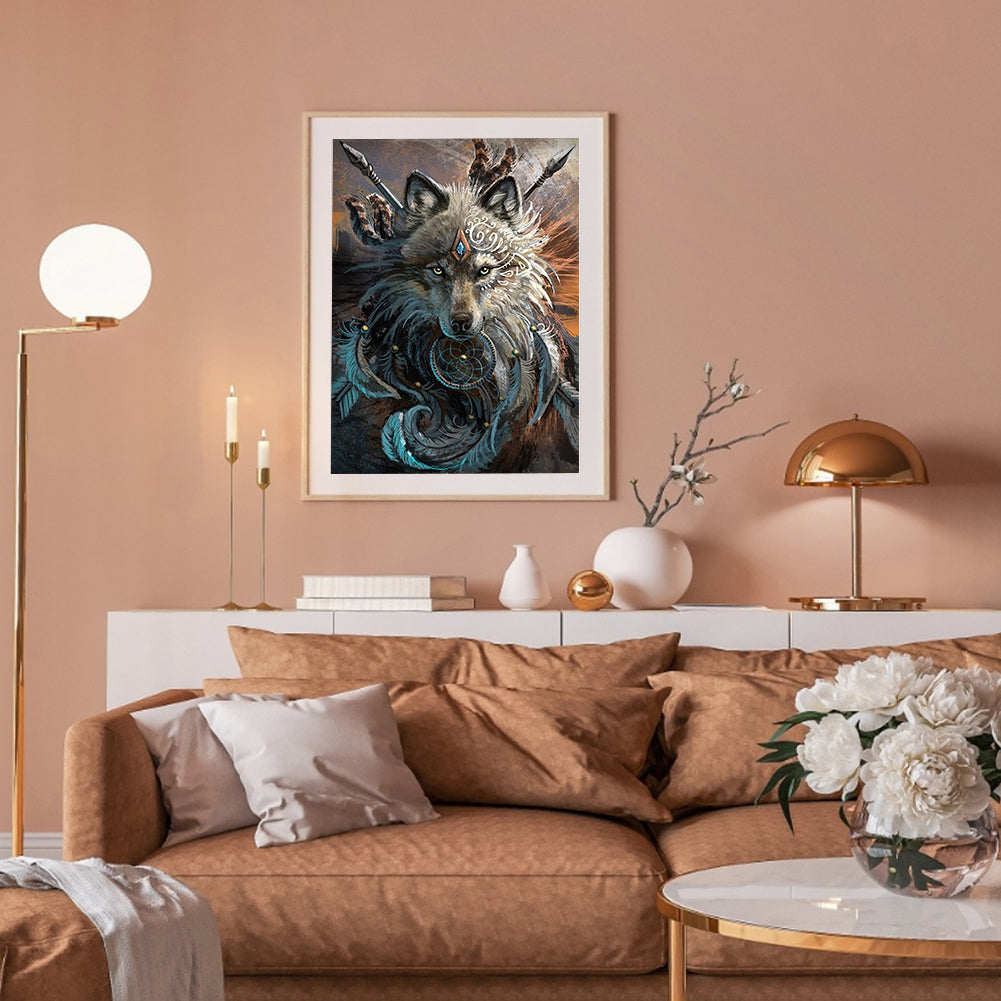 Wolf - Full Round Drill Diamond Painting 30*40CM